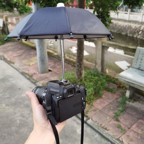 Dslr Kamera Paraply Parasoll Universal Hot Shoe Cover Mount aurinkovarjo Regnhållare