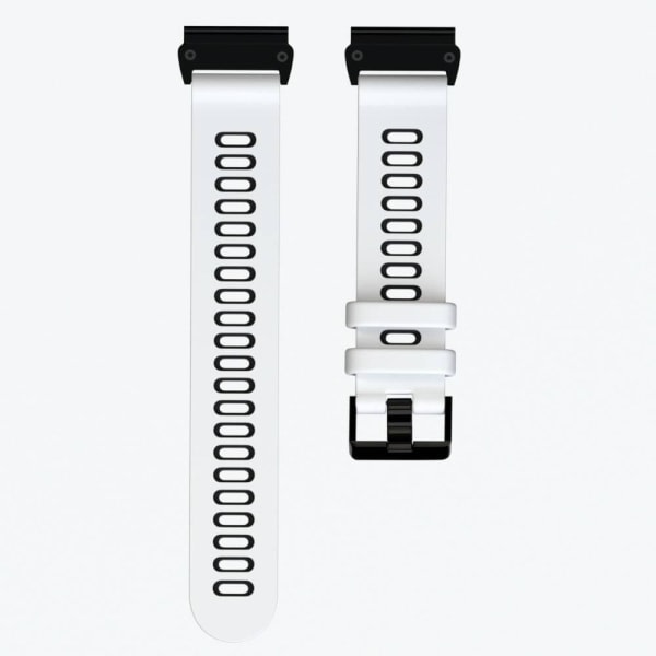 Silikonarmband Hvid & Sort til Garmin Fenix ​​5X/6X Hvid, sort