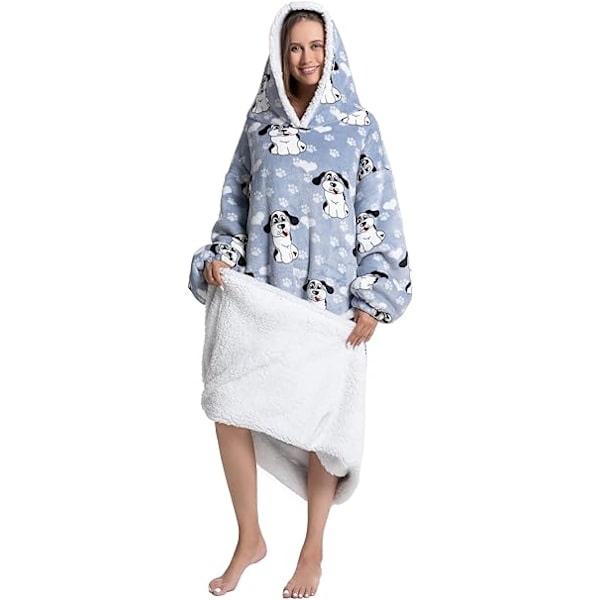 Hupullinen peitto, ylisuuri hupullinen, yksi koko, lämmin, pehmeä ja mukava hupunen, aikuisille
