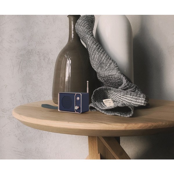 Retro langaton Bluetooth-kaiutin, Mini Cute Portable Speaker (Valkoinen)