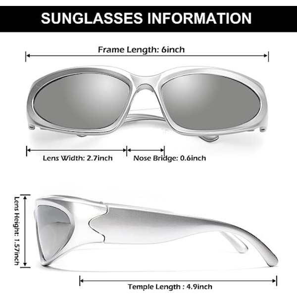 Omslutande Mode Solglasögon för Män Kvinnor Swift Oval Dark S