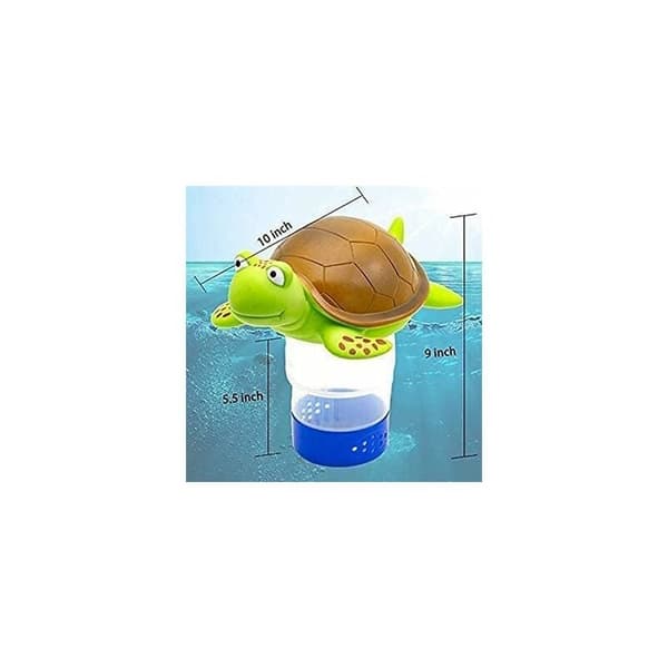 Premium Flydende Klor Dispenser til Kemitabletter Passer til 3\" Tabletter Brom Holder (Skildpadde)