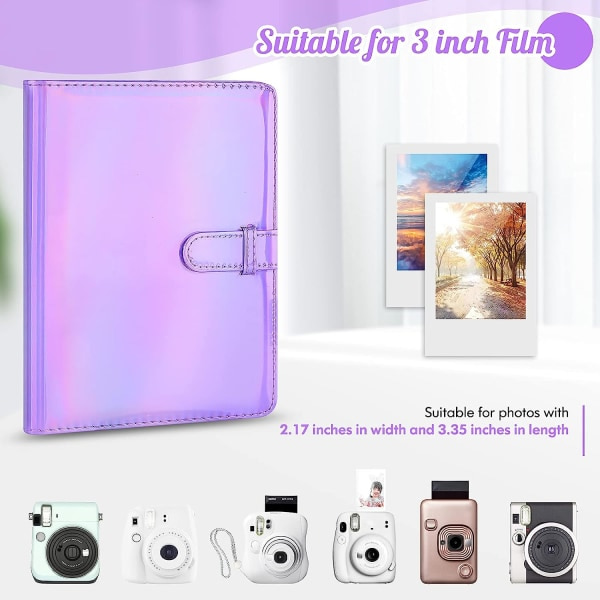 128 Taskun Mini-albumi (NebSYSL Violetti) Fujifilm-tulostimelle