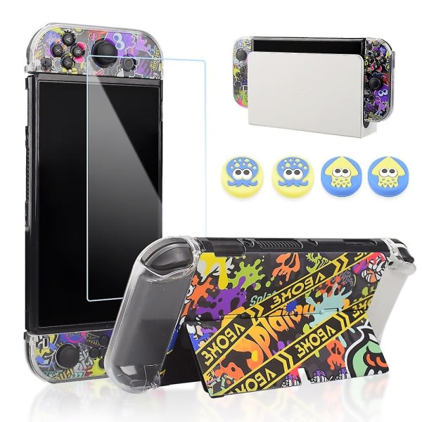 NS-præget Sakura Hard Shell Cover Dockbar Joypad Controller Skin Shell-etui til Nintendo Switch Spiltilbehør Rød