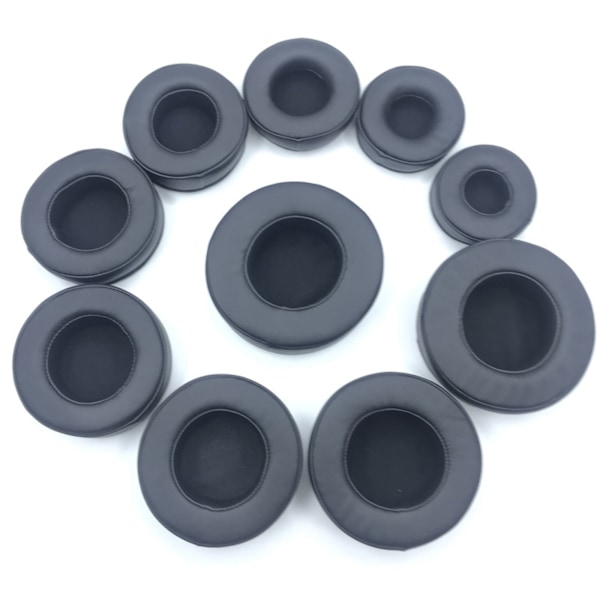 2 st/set Öronkuddar PU Läder Öronkuddar Hörlurskuddar 65mm-110mm 85MM 0.04