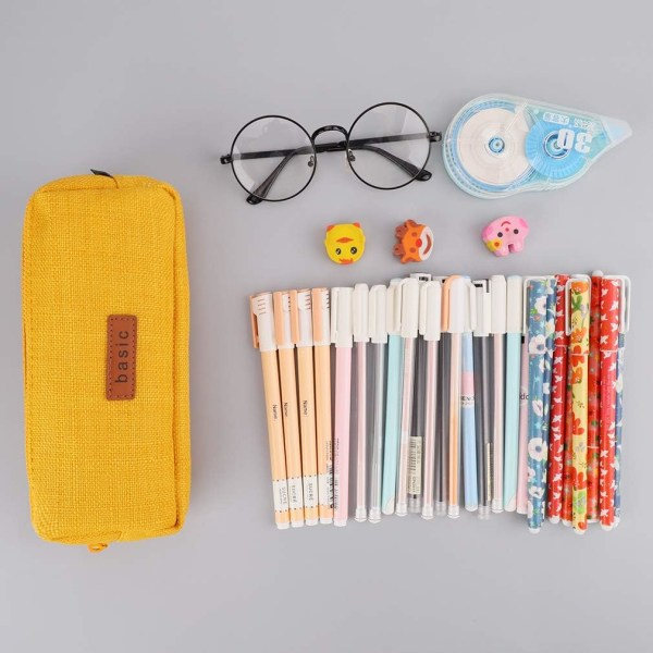 TG Bomuld Linnedtaske Makeup Pouch Bag Kontor Opbevaring Organizer
