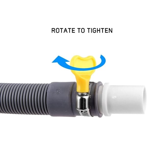 Afløbsslange Afløbsslangeforlænger Afløbsslangekobling Vaskemaskine Afløbsslange Tørretumbler Afløbsslange (2 m)..DEBUNS