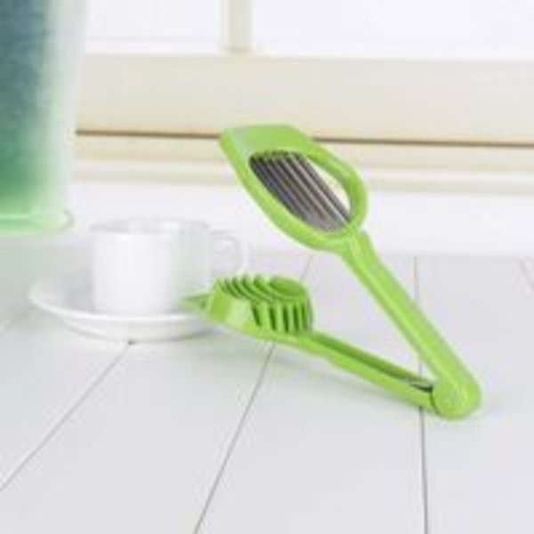 TG Egg Slicer Svamp Kjøkkenskjærer Manuell Potetskjærer Sitronsalatskjærer Frukt Bananholder Tomatskjærer Jordbær Avocado (Farge: Grønn)