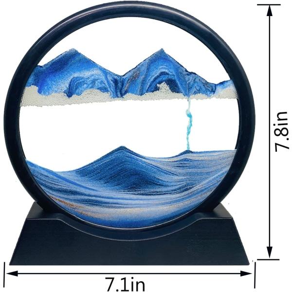 Dynamisk sandbild (gul, 7 tum) - 3D-målning med flytande sand