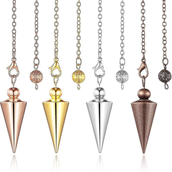 4 stk. Avtakbare metallchoker-halskjeder