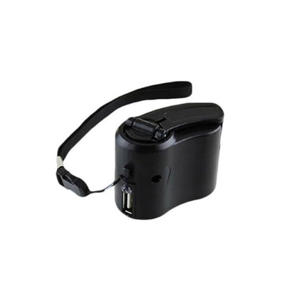 Vevbar USB hånddynamo lader med lys Mobiltelefon Nødlader USB blå