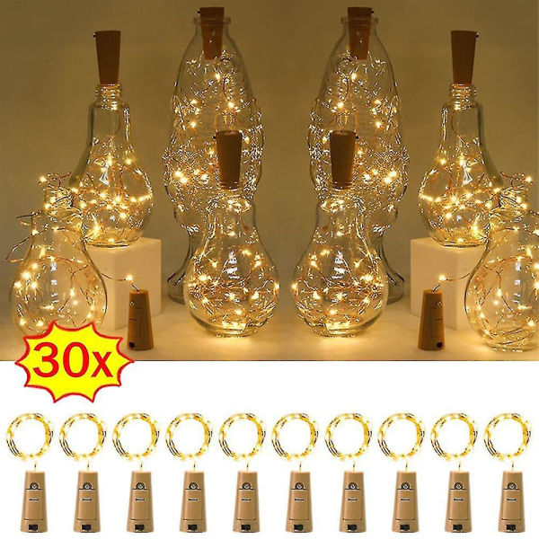 30 stk LED-flaskelys Juldekoration Gratis fragt