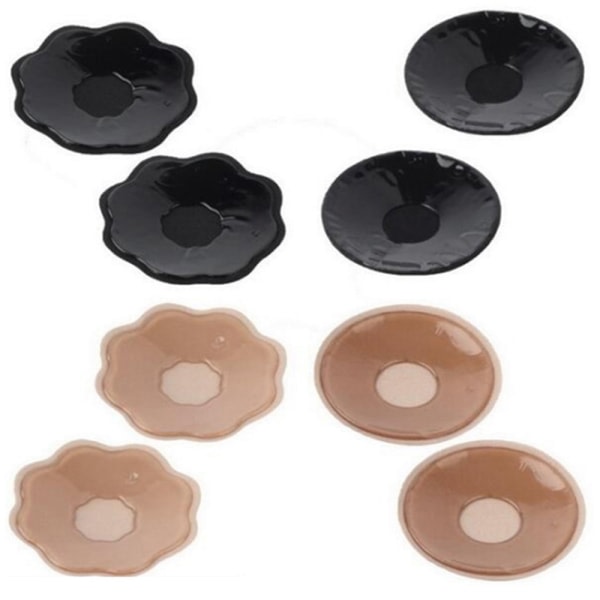 TG Praktiska Självhäftande Nipple Cover (5-Pack) Beige Blomma