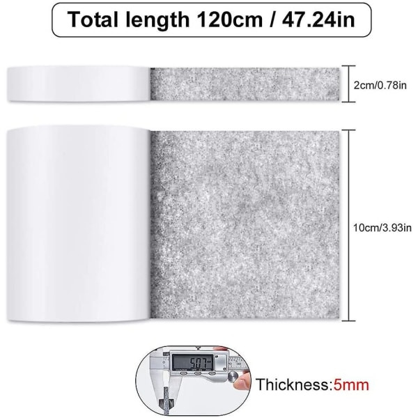 Selvklebende filtputer (120 x 10 cm x 5 mm + 120 x 2 cm x 5 mm), selvklebende