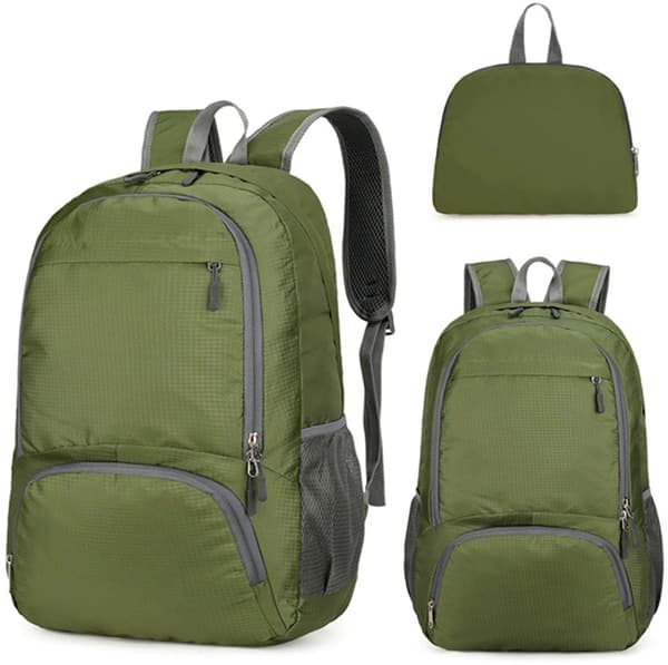 Packbar Lättviktsryggsäck, Vattenresistent Nylon Daypack med 20L Kapacitet för Resor Vandring Högskola Daglig Användning, Blå