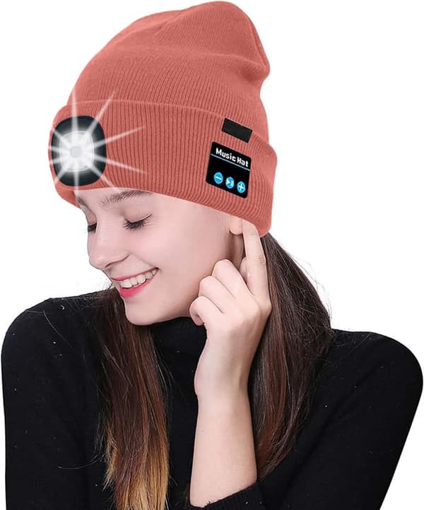Högkvalitativ LED-belysning Mössa - Varma Mössor - Bluetooth Musikmössa - Stilrena Kepsar - Mycket Bekväm - Varm för Höst och Vinter - Bomull