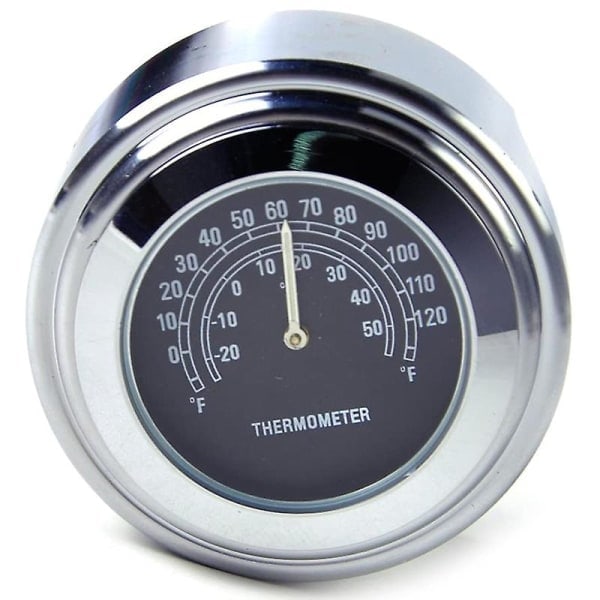 2 stk. Motorcykel Quartz Ur og Termometer 7/8 Tommer Vandtæt Cykelstyr Ur Aluminium Unive zdq