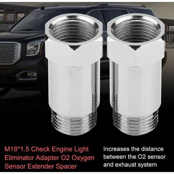 2 stk 45mm M18 1.5 Oksygensensor Sjekk Motorlys Eliminator Adapter O2+Oksygensensor ...