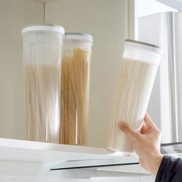 Food Storage Container for Spaghetti Noodles Cereal (Light Blue)_yux