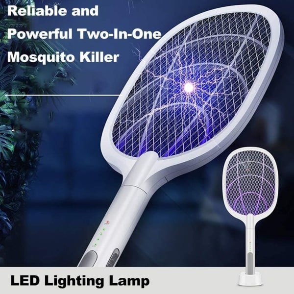 Elektrisk handhållen insektsdödare myggfälla med laddningsbas