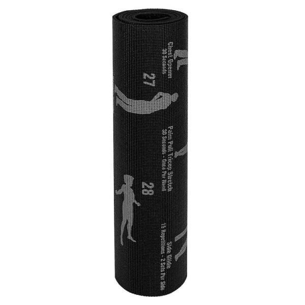 TG Yogamåtte - 28 Yogaposer - Sort Sort