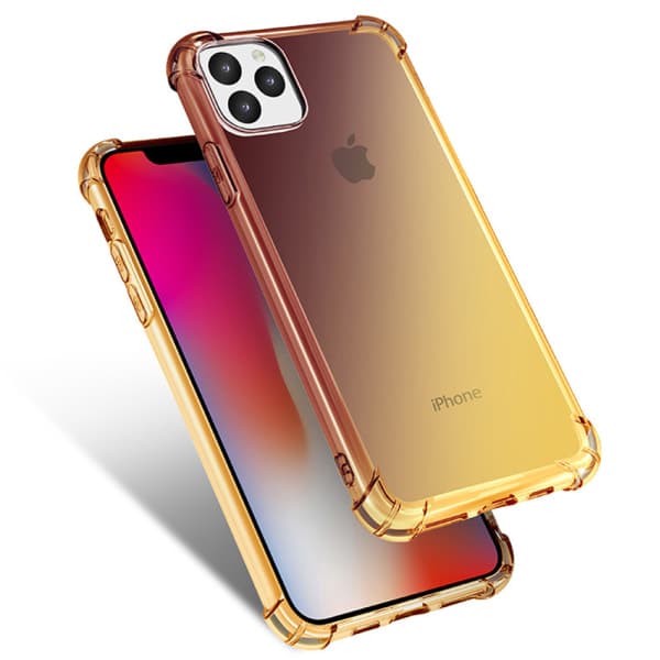 TG St?td?mpande Silikonskal - iPhone 11 Pro Musta/Kulta