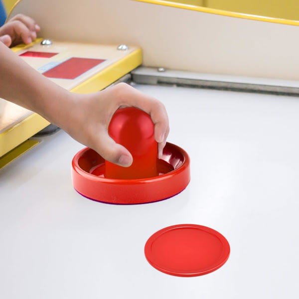 Galaxy Ishockeybordsbattingbooster for spelbord (4 körhandtag, 8 puckar) (svart+rød) Svart + Röd