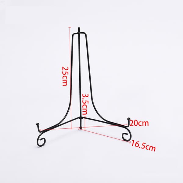10\" Displayställ - Maximal räckvidd på 20 cm - Vikbart Displayställ - Tavellhållare - Bokstöd - Metall - Svart - 5-pack