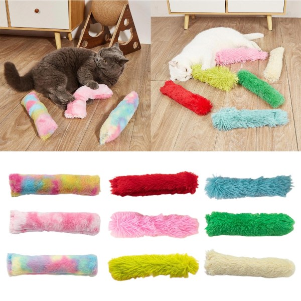 Catnip Toy Plysch- Toy Soft Candy-Bar tuggleksak til kattunge sovleksak Lake Blue