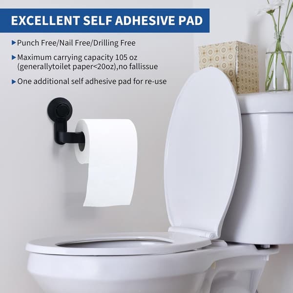 Toiletpapirholder - sort papirdispenser - 10*6,5*14,5 cm - Høj kvalitet - Holdbar