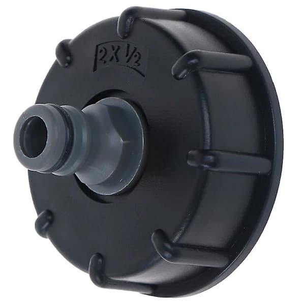 IBC Tank Adapter Reducer Stik, Plast Vandtank Fitting til 2 Tommer Groft Gevind IBC Beholdere, Sort