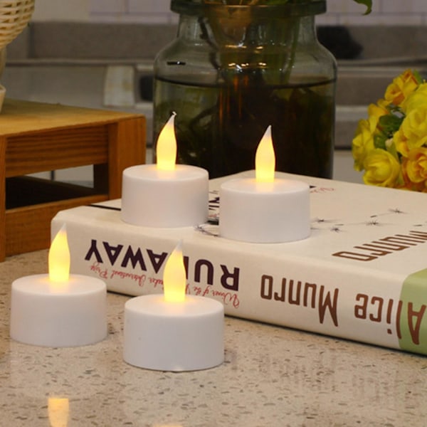 【Mingbao Store】Genopladelige Teelys Flammeløse Lys med Fjernbetjening LED Lys med Timer Batteridrevne Lys Kompatibel Hjemmeindretning