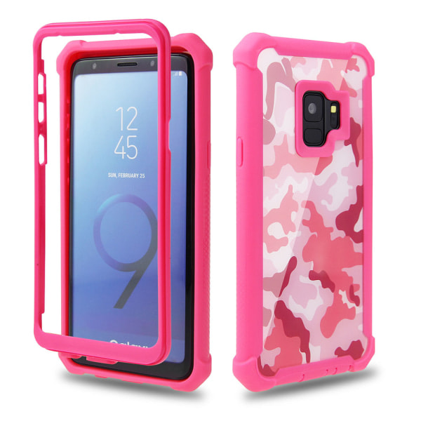 TG Professionellt ARMY Skyddsfodral för Samsung Galaxy S9 Kamouflage Rosa