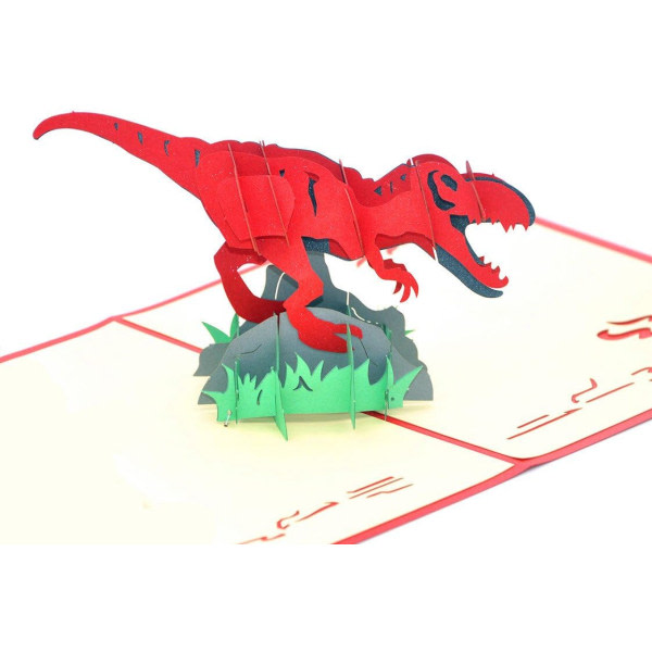 Galaxy Dinosaur 3D Popup Onnittelukort Tyhjä kort, sopii useimpiin tilaisuuksiin