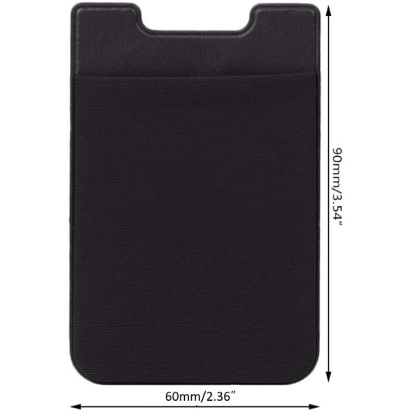 Galaxy 1-pack telefonkortholdere Elastik telefonplånbok, ophæftende plånbok, kreditkorts-ID-etui(svart)