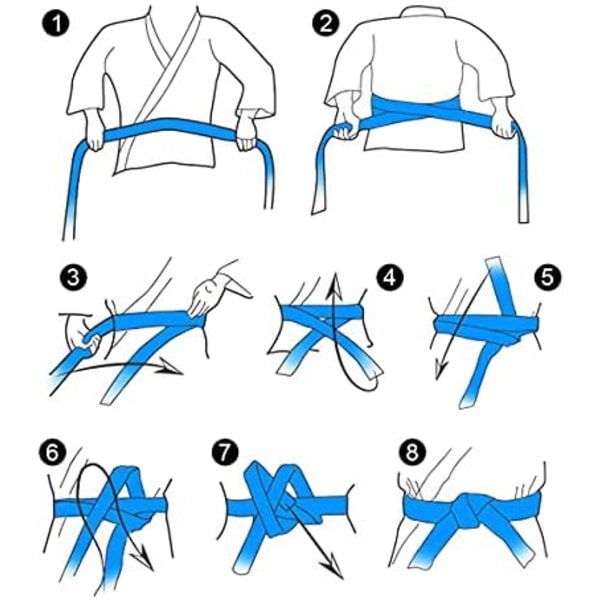 Dobbelt Taekwondo Bælte Karate Judo Hapkido Kampsportsuniform Farve Rang Bælte 220cm Sort Længde 220cm87tommer