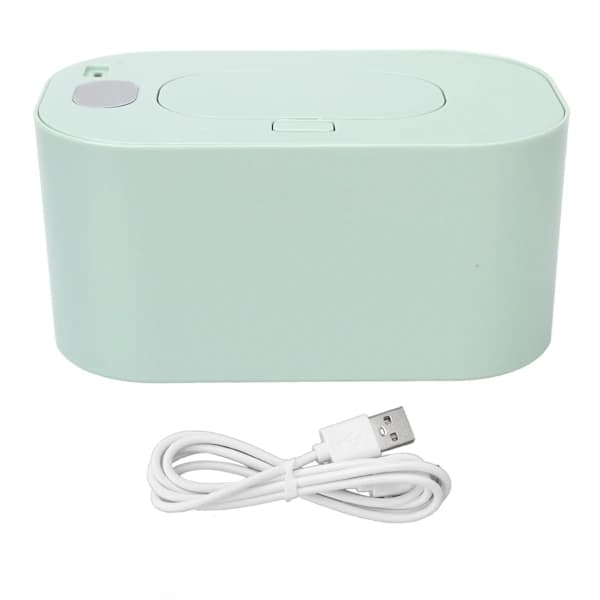 Portable Green Wet Wipe Warmer | With Constant Temperature, Practical Heating Box for Home and Travel Use
