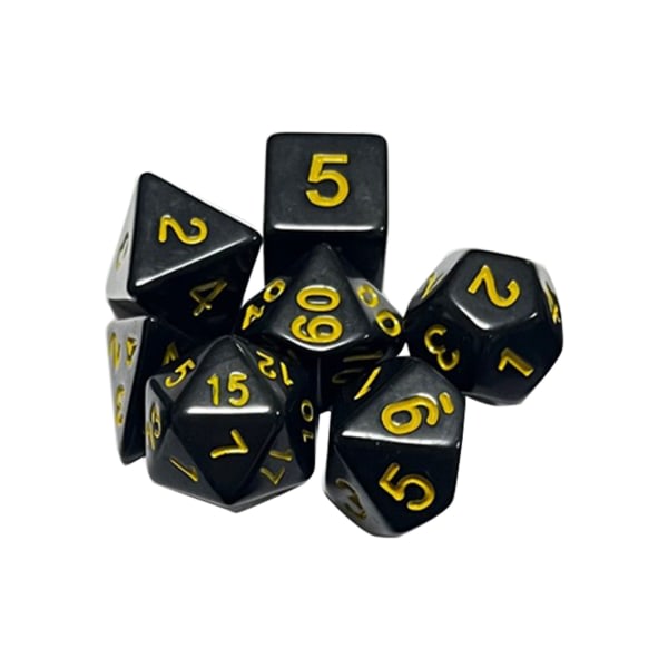 7 stk DND-polyedriske terninger RPG-terninger til Dungeons & Dragons, Pathfinder-MTG, D&D-rollespil, sæt Gul
