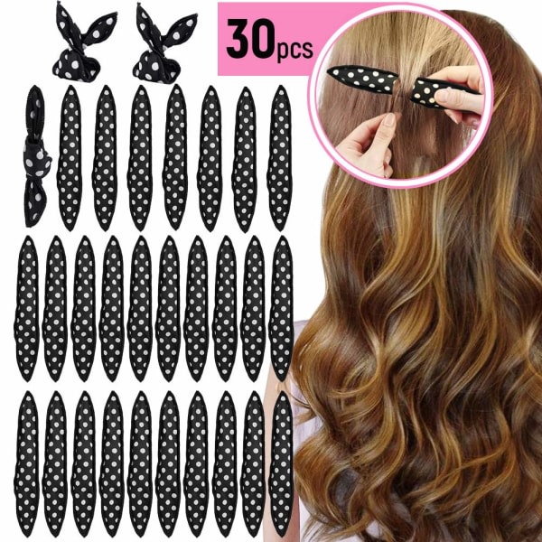 TG Hair Rollers Curler, 30 stykker Foam Hair Rollers Curls