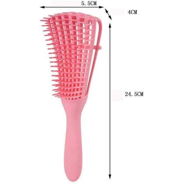 TG 2-pak Detangling Brush til krøllet hår, ez Detangler Brush Hair D