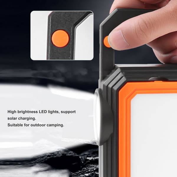 Multifunktionell Dubbelsidig Vikbar Solcellscampinglykta för Nödsituationer Utomhusaktiviteter Orange, DUBUNS