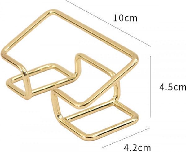 4 stk. - Visitkortholder - Visitkortbakke - Guld - 10*4*4,5 cm - Høj kvalitet