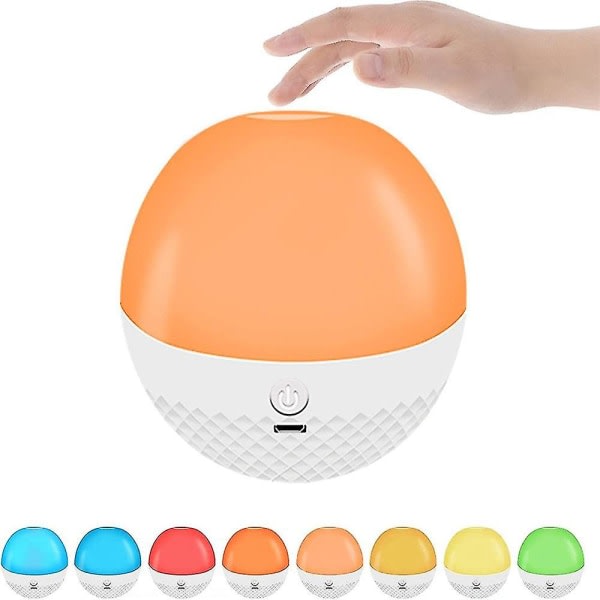 16 färger Rgb silikon nattlampa i sovrummet Baby Kids Bedside Touch Sensor Lampa med fjärrkontroll