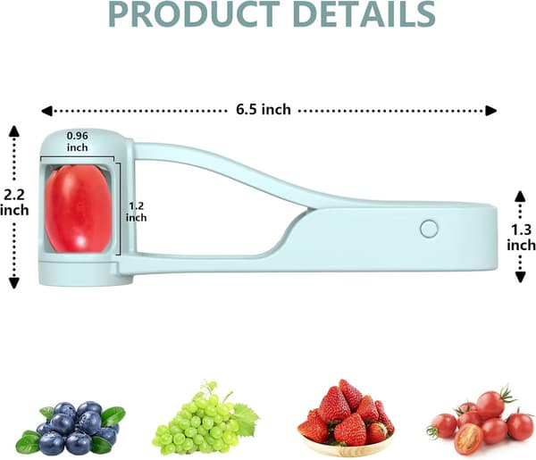 Druekutter - Fruktskærer - Skjærer - Grønnsakskutter - Tomatkutter - Druekutter - Kjøkkenverktøy - Salatkutter - Cherrytomatkutter