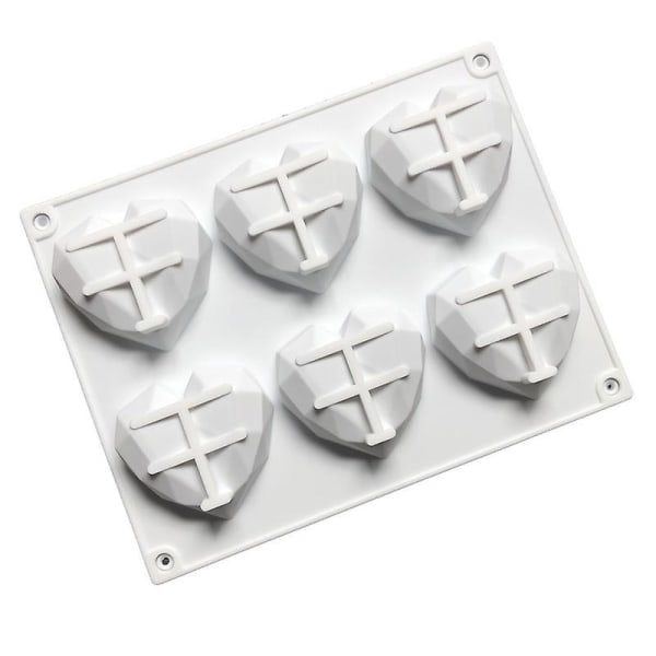 Hjerteformet Silikonform for Chokolade Dessert Mousse, Bakverk, Isbrikke (2 stk)