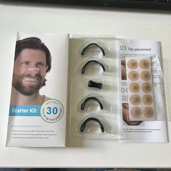Hot nesepust dilator nesetetthet øvelse ventilasjon neseplaster nesebor inntak magnetisk nesehule nesebåndklemme Nose stickers (30 pairs) Square