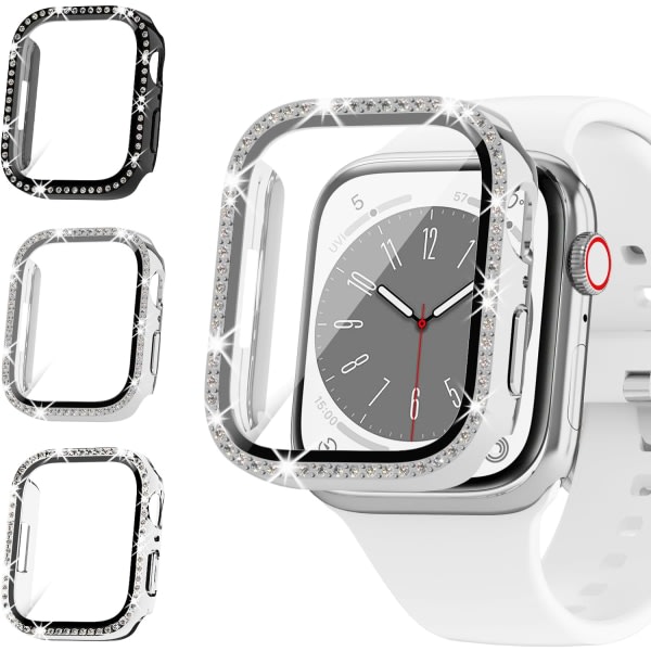 Case för Apple Watch Series SE 6 5 4 40 mm, 3-pack Bling Rhinestone