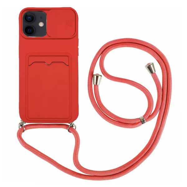 TG Genomtänkt Smidigt Skal med Korthållare - iPhone 12 Röd