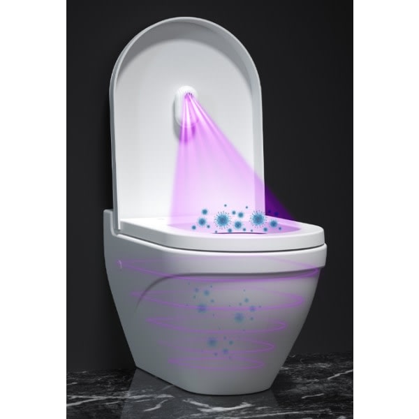 TG UVC bakteriedödande lampa för toalett, bärbar mini hushållsdesinfektion