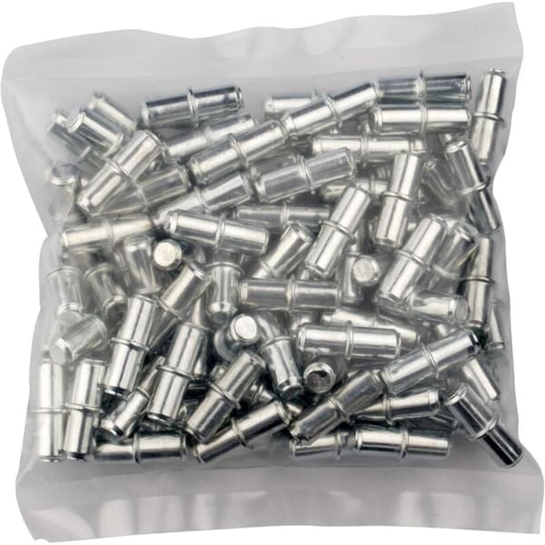 Hylleplugger 5 mm 100 enheter med ring for boring - hylleplugger - hylleplugger - plugger - hylleplugg - 5mm plugg i solid stål, nikkelbelagt